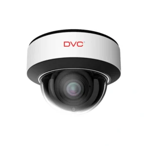 DVC DCN-DM5125AI 5MP IP dome security camera with IR, AI analytics, and motorized zoom front view