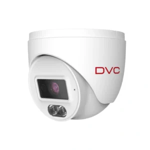 DVC DCN-TF2282-DLV2 2MP IP Turret camera with 2.8mm lens for indoor and outdoor surveillance front side view