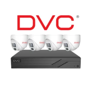 DVC Full Kit 2MP CCTV system with DVR DRA-0421RN2, four DVC cameras and 1TB Western Digital hard drive front view