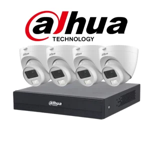 Dahua FULL KIT 2MP – 4CH XVR DVR with 4 Smart Dual Light cameras front view