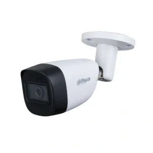 Dahua HAC-HFW1500C 5MP Starlight bullet security camera with IR night vision and outdoor housing front side view