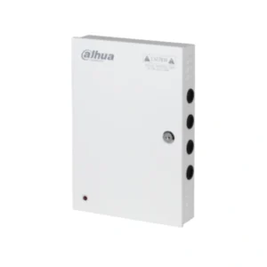 Dahua PFM343-19CH 19-port CCTV distributed power supply box with surge protection and LED indicators front view