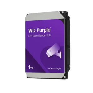 WD HDD 1TB Purple 3.5" SATA III surveillance hard drive front view