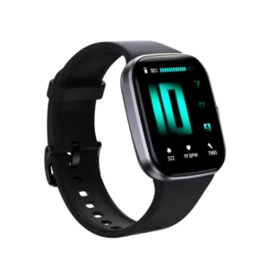 North Edge Q32 Smart Watch Black with Heart Rate Blood Pressure and Blood Oxygen side view