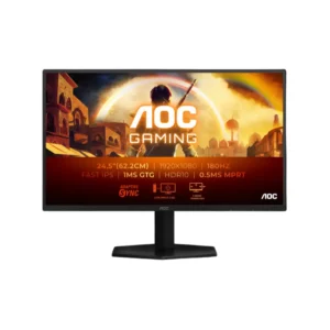 AOC 25G42E 24.5 inch Full HD IPS gaming monitor with 180Hz refresh rate front view