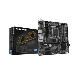 GIGABYTE B760M DS3H DDR4 motherboard front view and package