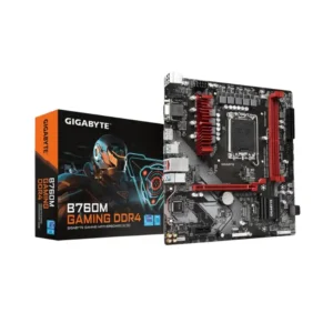 GIGABYTE B760M GAMING DDR4 motherboard front side view and package