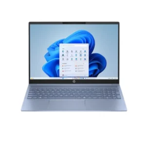 HP OmniBook 5 AI 16-af1013nm silver laptop with 16-inch QHD display, Intel 225U CPU, 16GB RAM, and 512GB SSD front view