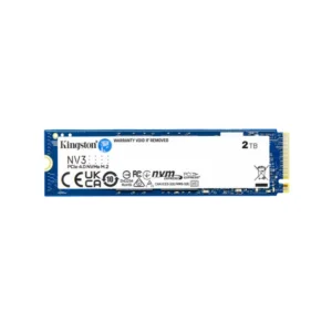 KINGSTON NV3 2TB PCIe M.2 NVMe SSD showing M.2 2280 form factor and high-speed storage performance front view