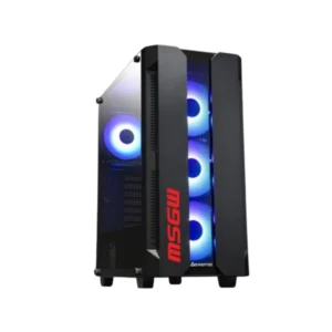 MSG Gamer R5 a111 gaming desktop PC with AMD Ryzen 5 5500 and NVIDIA RTX 5050 front view