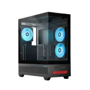 MSG Gamer R5 a114 gaming desktop PC with Ryzen 5 7500F and RTX 5060 Ti front side view