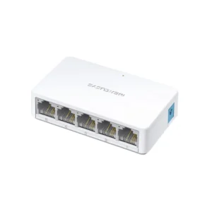 Mercusys MS105 5-port 10/100 Mbps desktop Ethernet switch front upper view