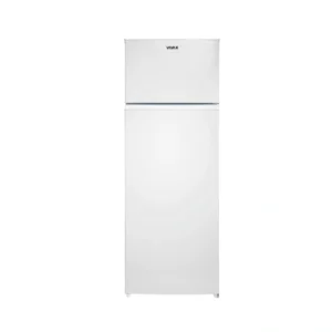 VIVAX HOME Fridge DD-235E W white freestanding refrigerator 235 liters with shelves and freezer compartment front view