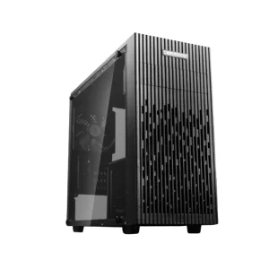 Deepcool MATREXX 30 Micro ATX Mini Tower PC Case with tempered glass side panel front side view