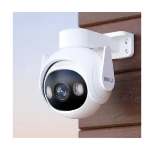 IMOU Cruise 2 5MP IPC-GS7EP-5M0WE WiFi 6 outdoor PT IP security camera with pan tilt and siren installed on a wall view