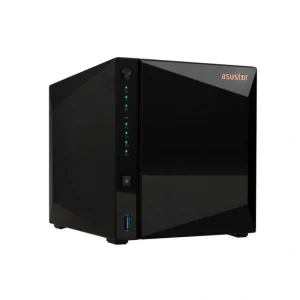 ASUSTOR DRIVESTOR 4 Pro AS3304T v2 4 bay NAS storage server black front side view left