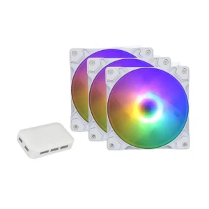 SAMA 120x120x25 Case Fan 3 in 1 1100RPM ARGB LED front view