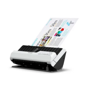 Epson DS-C330 sheet-fed scanner with 600x600 dpi resolution. Ideal for small and medium offices for precise and reliable document scanning front side view