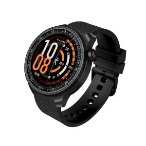 Garett Compass GPS Black smartwatch AMOLED GPS 5ATM Bluetooth calls front side view