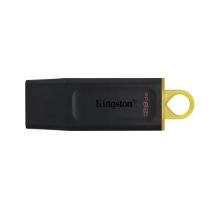 KINGSTON 128GB DataTraveler Exodia USB 3.2 Gen1 black flash drive with keychain feature front view