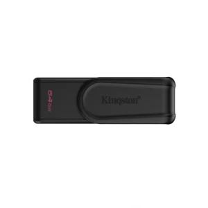KINGSTON 64GB DataTraveler Exodia s USB 3.2 Gen1 Flash Drive Black front view