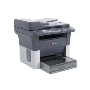 KYOCERA ECOSYS FS-1125MFP monochrome laser multifunction printer with duplex and network connectivity front side view left