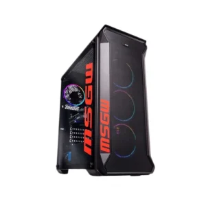 MSGW Gamer R7 A103 gaming PC with Ryzen 7 7800X3D processor and RTX 5070 Ti graphics card front side view