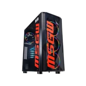 MSGW R5 7600 gaming desktop computer with Ryzen 5 7600 processor and RTX 5060 graphics card front side view