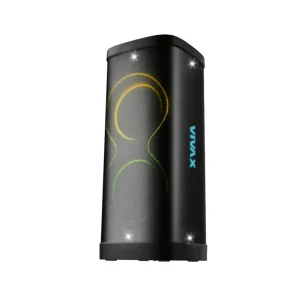 VIVAX VOX Bluetooth Speaker BS-1310 130W party speaker with wireless microphone and karaoke function front side view left