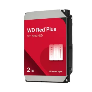 WD Red Plus 2TB NAS HDD WD20EFPX 3.5 inch SATA hard drive front side view
