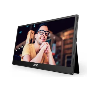 AOC 16T3EA 15.6 inch portable IPS monitor with Full HD USB-C and Micro HDMI connectivity front side view