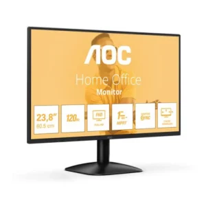AOC 24B31H 24 inch IPS monitor with Full HD resolution HDMI D-Sub ports and built-in speakers front side view
