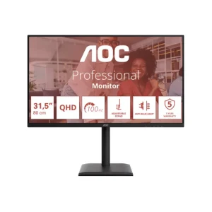 AOC Q32E4U 32-inch IPS monitor with QHD 2560x1440 resolution, 1ms response front view