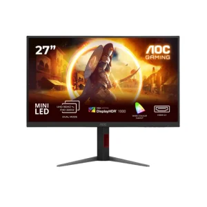 AOC U27G4XM 27-inch Mini LED 4K 160Hz IPS gaming monitor with HDR front view