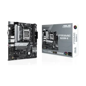 ASUS PRIME B650M-K AM5 DDR5 motherboard front side view and package