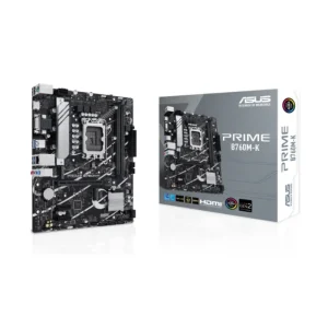 ASUS PRIME B760M-K LGA1700 DDR5 motherboard front side view and package