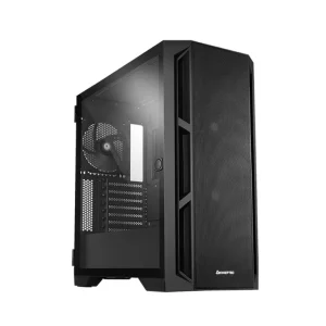 CHIEFTEC APEX AIR GA-01B-M-OP mid tower PC case with tempered glass and high airflow design front side view