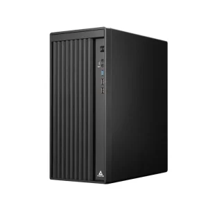 CHIEFTEC BS-20B-OP mini tower PC case compact black design with USB-C front panel front side view left