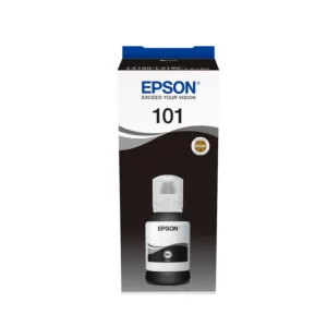 Epson 101 Black Ink 127ml EcoTank printer ink bottle original Epson refill ink black front view