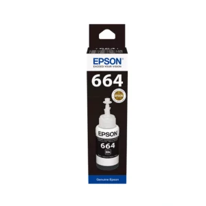 Epson T6641 Black Ink 70ml EcoTank printer ink bottle original black ink 4000 pages yield front view