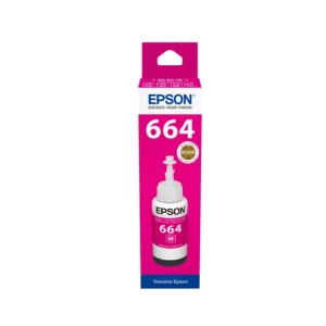 Epson T6643 Magenta Ink 70ml EcoTank printer ink bottle original magenta ink 6500 pages yield front view