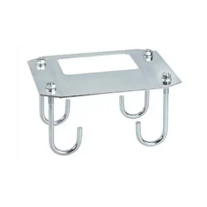 Foundation plate for FAAC B614 barrier steel mounting base with J-hooks