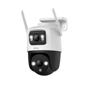 IMOU Cruiser Dual 8MP security camera with dual lens PTZ, WiFi 6, night vision and smart detection features front view