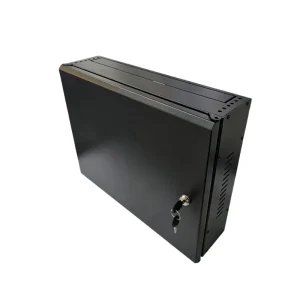 M2U 2U rack cabinet metal door 530x350x130 compact network cabinet front side upper view