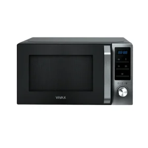 VIVAX MWO-2079 BG 20L digital microwave oven black inox grill 700W 1000W LED display front view