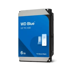 WD Blue 6TB HDD 3.5 inch SATA desktop hard drive 5400RPM 256MB cache front view