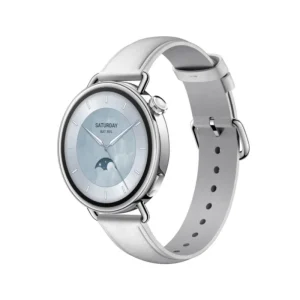 Xiaomi Watch S4 41mm White smartwatch AMOLED display GPS fitness tracking stainless steel design front side view