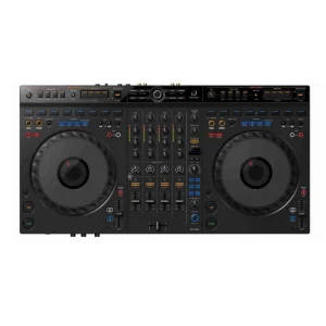 AlphaTheta Pioneer DDJ-GRV6 4-channel professional DJ controller with large jog wheels and USB-C connectivity front view