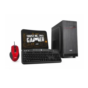 MS ALPHA Business Bundle with computer case, 500W power supply, keyboard, mouse and mouse pad front view