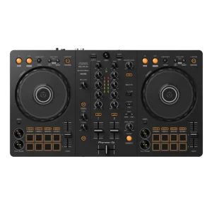 Pioneer DJ DDJ-FLX4 2-channel compact DJ controller with USB-C connectivity and rekordbox support front view